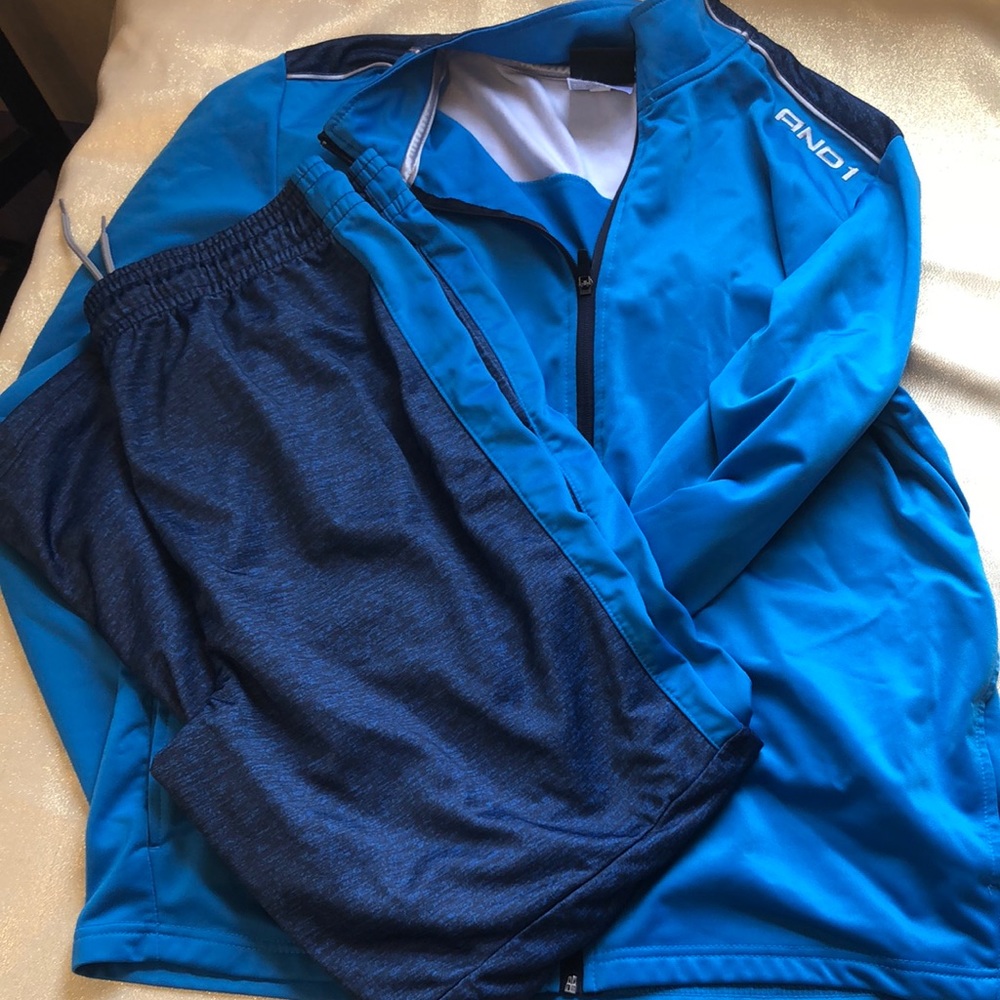 And1 Mens blue XL 2 piece outfit